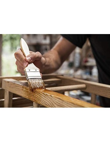 Pintura Barniz para Madera, Pintura Barniz de Rápido Secado para Superfícies Interiores  Madera Wengue, 375 ML 
