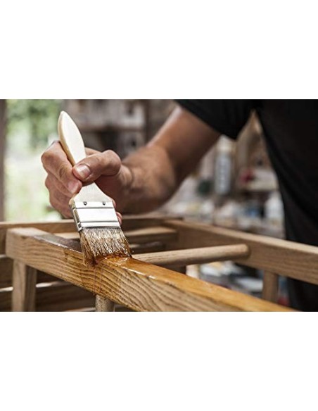 Pintura Barniz para Madera, Pintura Barniz de Rápido Secado para Superfícies Interiores  Madera Wengue, 375 ML 