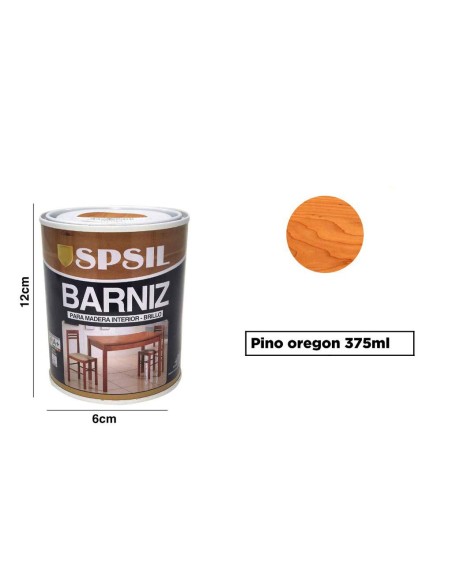 SPSIL Pintura Barniz para Madera, Pintura Barniz de Rápido Secado para Superfícies Interiores 375 ML