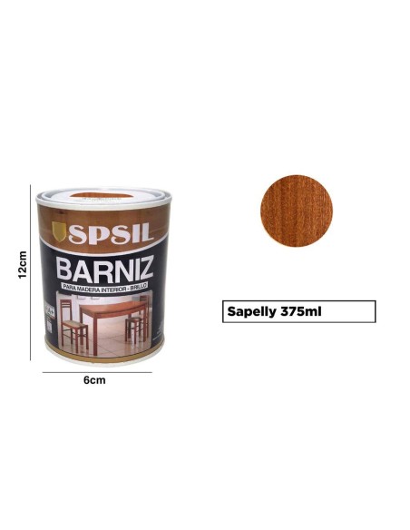 SPSIL Pintura Barniz para Madera, Pintura Barniz de Rápido Secado para Superfícies Interiores 375 ML