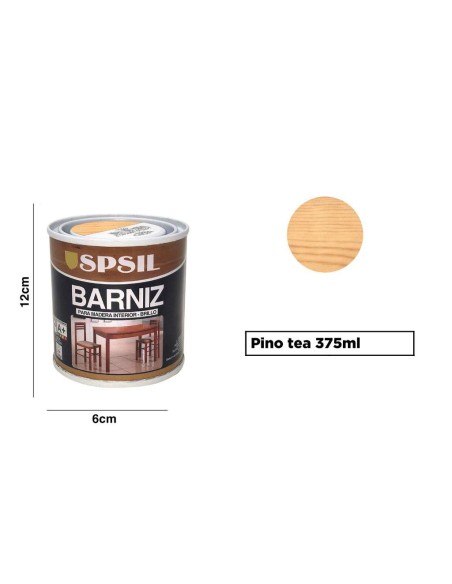 SPSIL Pintura Barniz para Madera, Pintura Barniz de Rápido Secado para Superfícies Interiores 375 ML