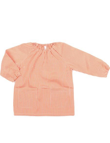 Bata Escolar, Babi Escolar, Infantil Sin Botones Niño y Niña, Elástica en Puño y Cuello