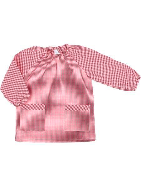 Bata Escolar, Babi Escolar, Infantil Sin Botones Niño y Niña, Elástica en Puño y Cuello