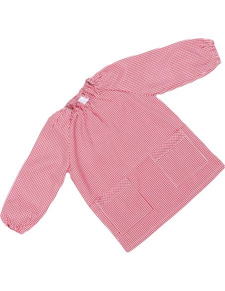 Bata Escolar, Babi Escolar, Infantil Sin Botones Niño y Niña, Elástica en Puño y Cuello