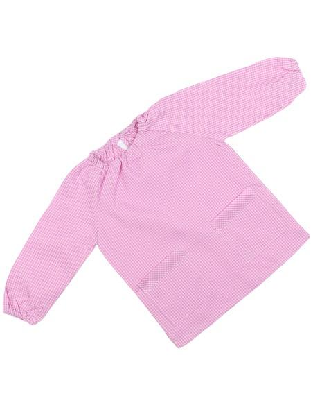 Bata Escolar, Babi Escolar, Infantil Sin Botones Niño y Niña, Elástica en Puño y Cuello