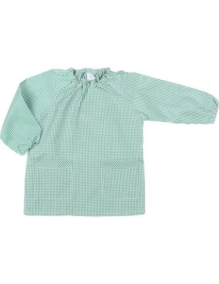 Bata Escolar, Babi Escolar, Infantil Sin Botones Niño y Niña, Elástica en Puño y Cuello