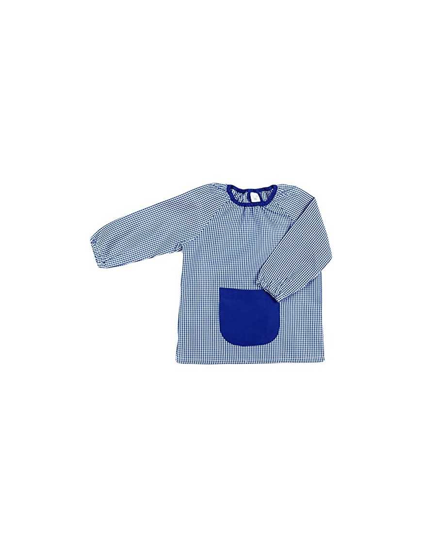 H HANSEL HOME Bata Escolar Baby Escolar Babi para Colegio Infantil Sin Botones Niño y Niña Elástica en Puño y Cuello - Azul 1