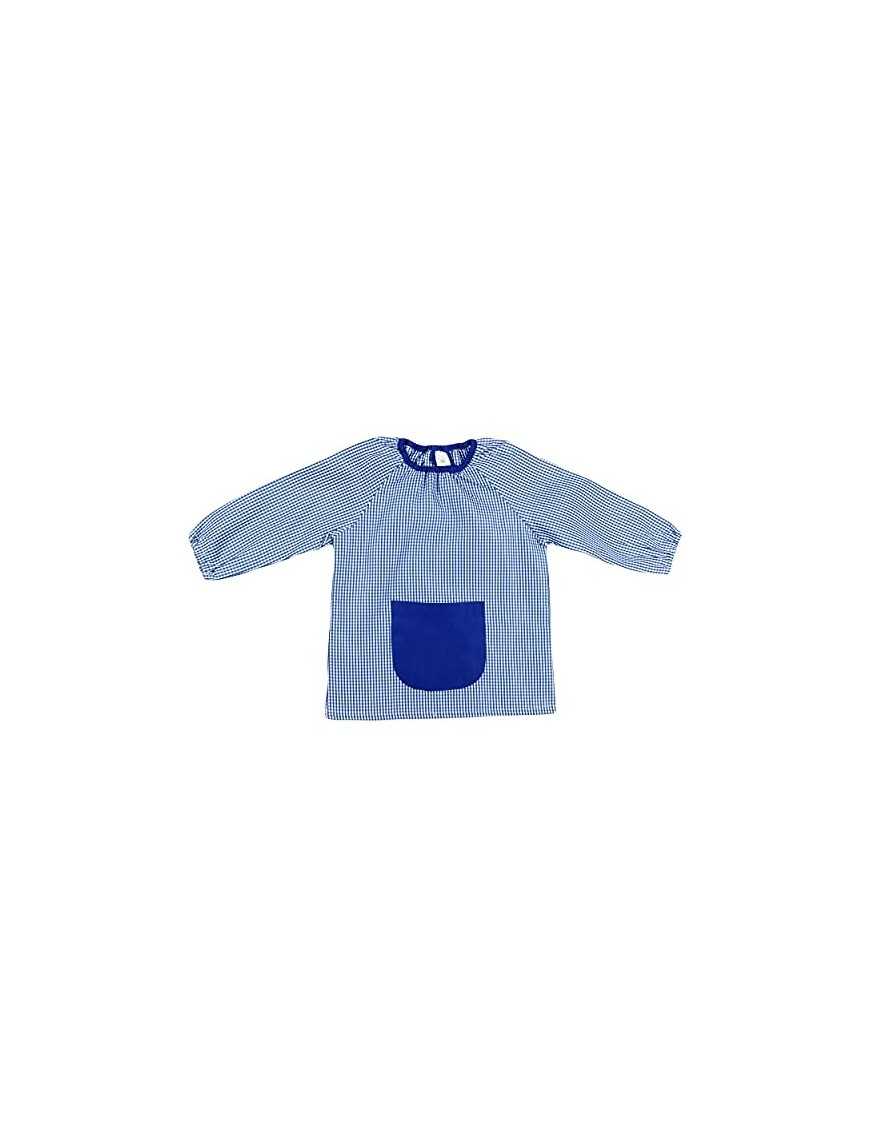H HANSEL HOME Bata Escolar Baby Escolar Babi para Colegio Infantil Sin Botones Niño y Niña Elástica en Puño y Cuello - Azul 1