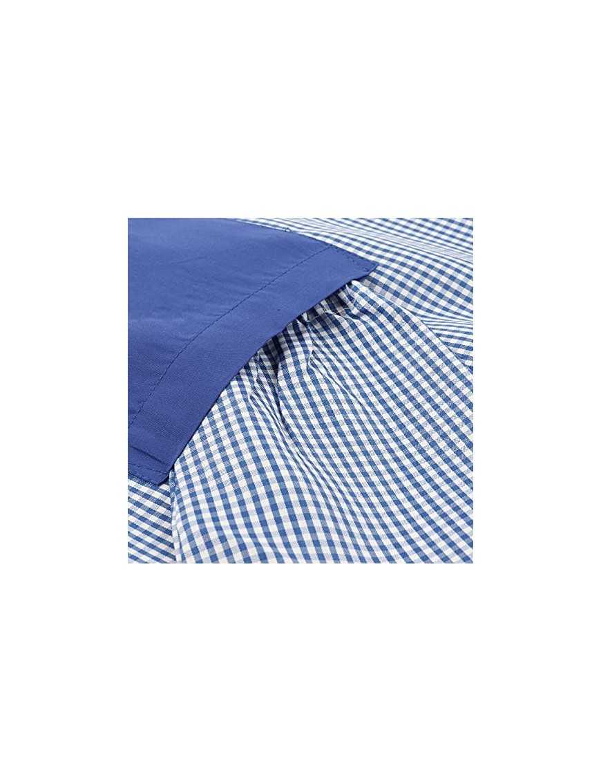 H HANSEL HOME Bata Escolar Baby Escolar Babi para Colegio Infantil Sin Botones Niño y Niña Elástica en Puño y Cuello - Azul 1