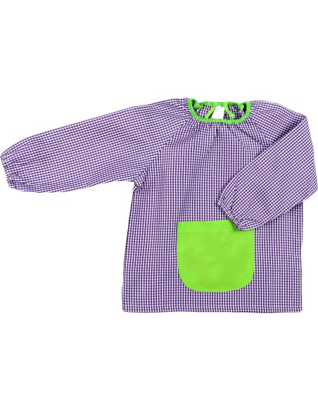 Bata Escolar, Baby Escolar, Babi para Colegio Infantil Sin Botones Niño y Niña, Elástica en Puño y Cuello