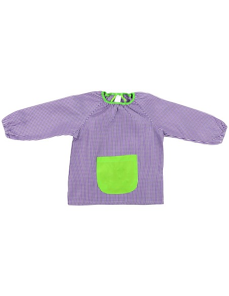 Bata Escolar, Baby Escolar, Babi para Colegio Infantil Sin Botones Niño y Niña, Elástica en Puño y Cuello