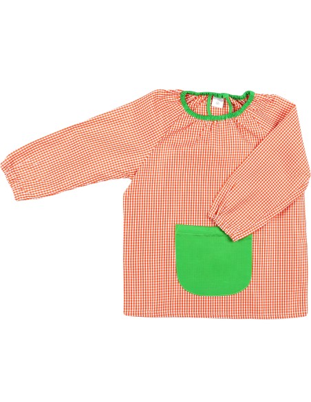 Bata Escolar, Baby Escolar, Babi para Colegio Infantil Sin Botones Niño y Niña, Elástica en Puño y Cuello