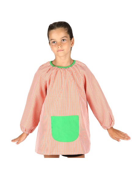 Bata Escolar, Baby Escolar, Babi para Colegio Infantil Sin Botones Niño y Niña, Elástica en Puño y Cuello