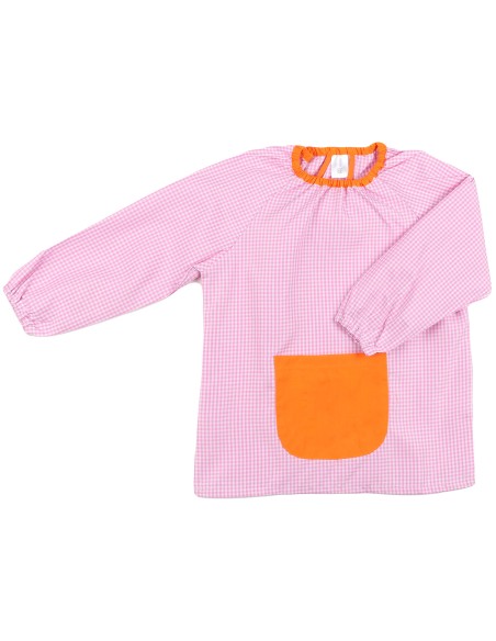 Bata Escolar, Baby Escolar, Babi para Colegio Infantil Sin Botones Niño y Niña, Elástica en Puño y Cuello