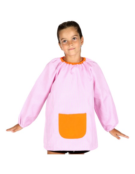 Bata Escolar, Baby Escolar, Babi para Colegio Infantil Sin Botones Niño y Niña, Elástica en Puño y Cuello