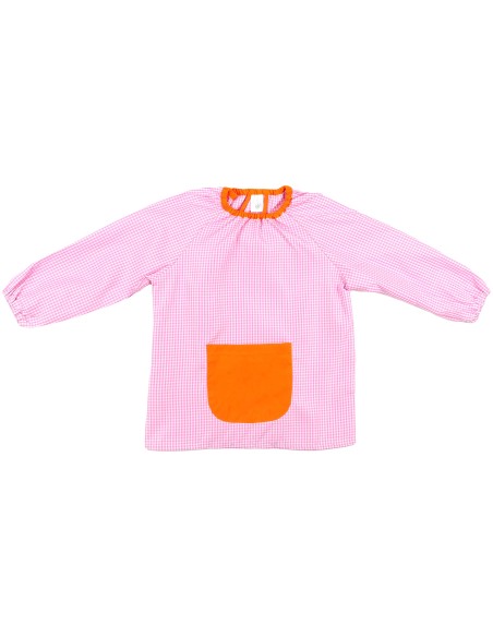 Bata Escolar, Baby Escolar, Babi para Colegio Infantil Sin Botones Niño y Niña, Elástica en Puño y Cuello