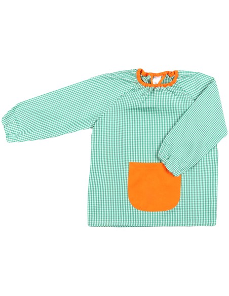 Bata Escolar, Baby Escolar, Babi para Colegio Infantil Sin Botones Niño y Niña, Elástica en Puño y Cuello