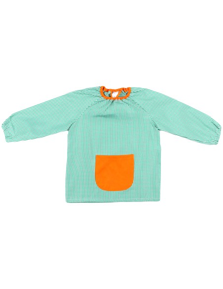 Bata Escolar, Baby Escolar, Babi para Colegio Infantil Sin Botones Niño y Niña, Elástica en Puño y Cuello