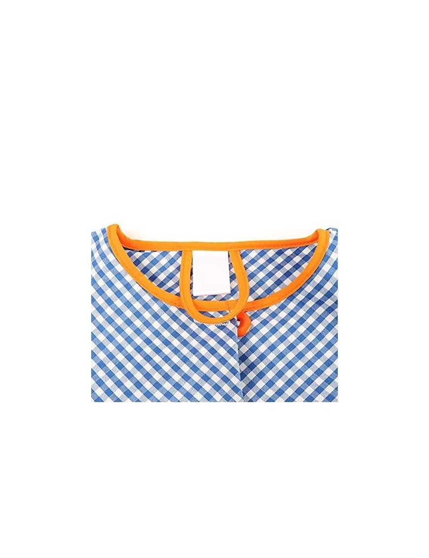 H HANSEL HOME Bata Escolar Infantil Multicolor Baby Infantil de Cuadros -  2-3 años, Azul 