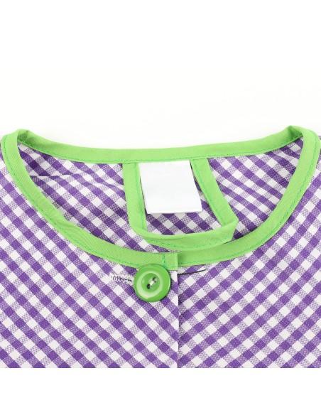 Bata Escolar Infantil Multicolor, Baby Infantil de Cuadros grandes