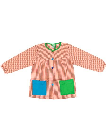 Bata Escolar Infantil Multicolor, Baby Infantil de Cuadros grandes