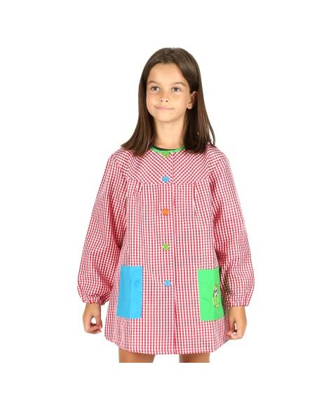 Bata Escolar Infantil Multicolor, Baby Infantil de Cuadros grandes