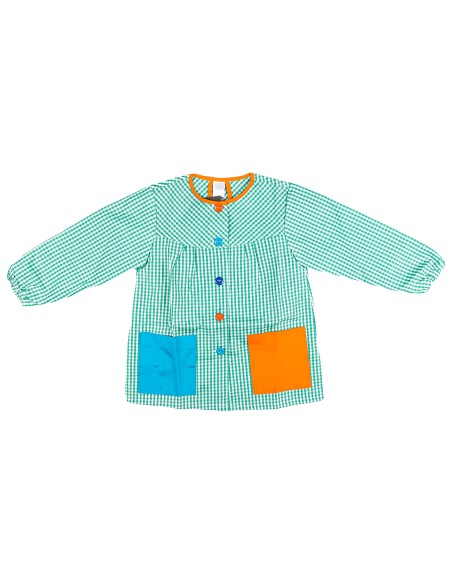 Bata Escolar Infantil Multicolor, Baby Infantil de Cuadros grandes