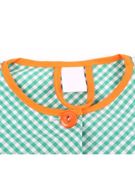 Bata Escolar Infantil Multicolor, Baby Infantil de Cuadros grandes