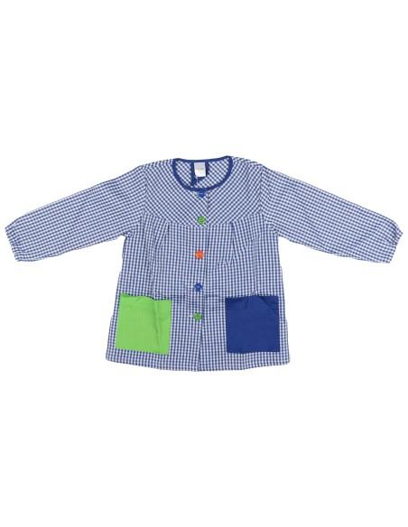 Bata Escolar Infantil Multicolor, Baby Infantil de Cuadros grandes