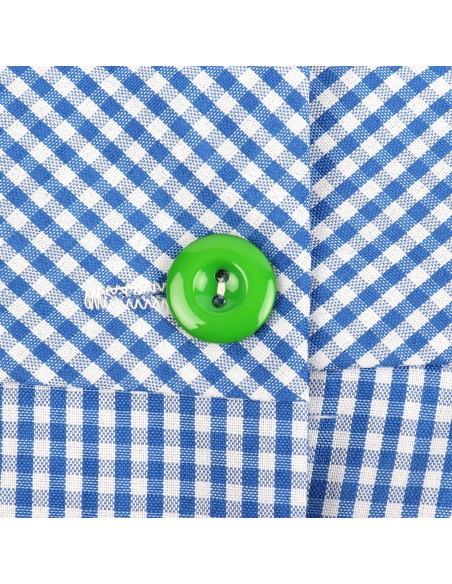 Bata Escolar Infantil, Baby Infantil de Cuadros Pequeños + Bolsa y Mochila Escolar para Llevar Fiambreras