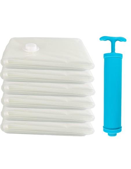 Bolsas Almacenaje Ropa Vacio, Bolsa al Vacio Ropa, Edredones, Almohadas, Mantas con/sin Bomba de mano