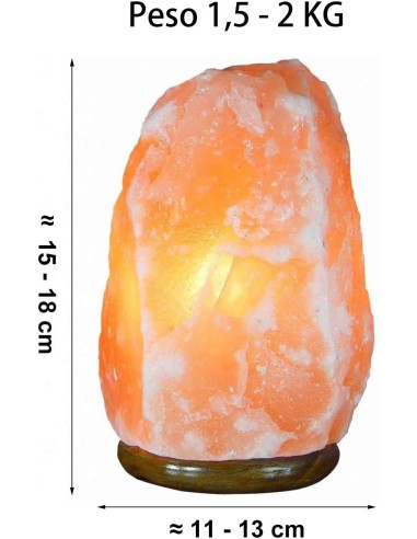 Lámpara de sal del himalaya natural +...