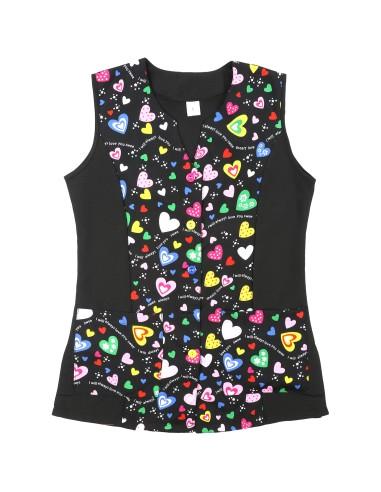 Casaca Señora Sin Mangas con Botón...