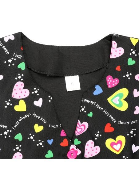 Casaca Señora Sin Mangas con Botón Uniforme Laboral Limpieza con Dibujo