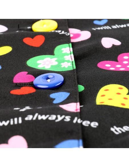 Casaca Señora Sin Mangas con Botón Uniforme Laboral Limpieza con Dibujo