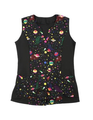 Casaca Señora Sin Mangas con Botón...