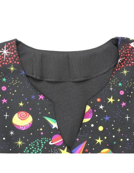 Casaca Señora Sin Mangas con Botón Uniforme Laboral Limpieza con Dibujo