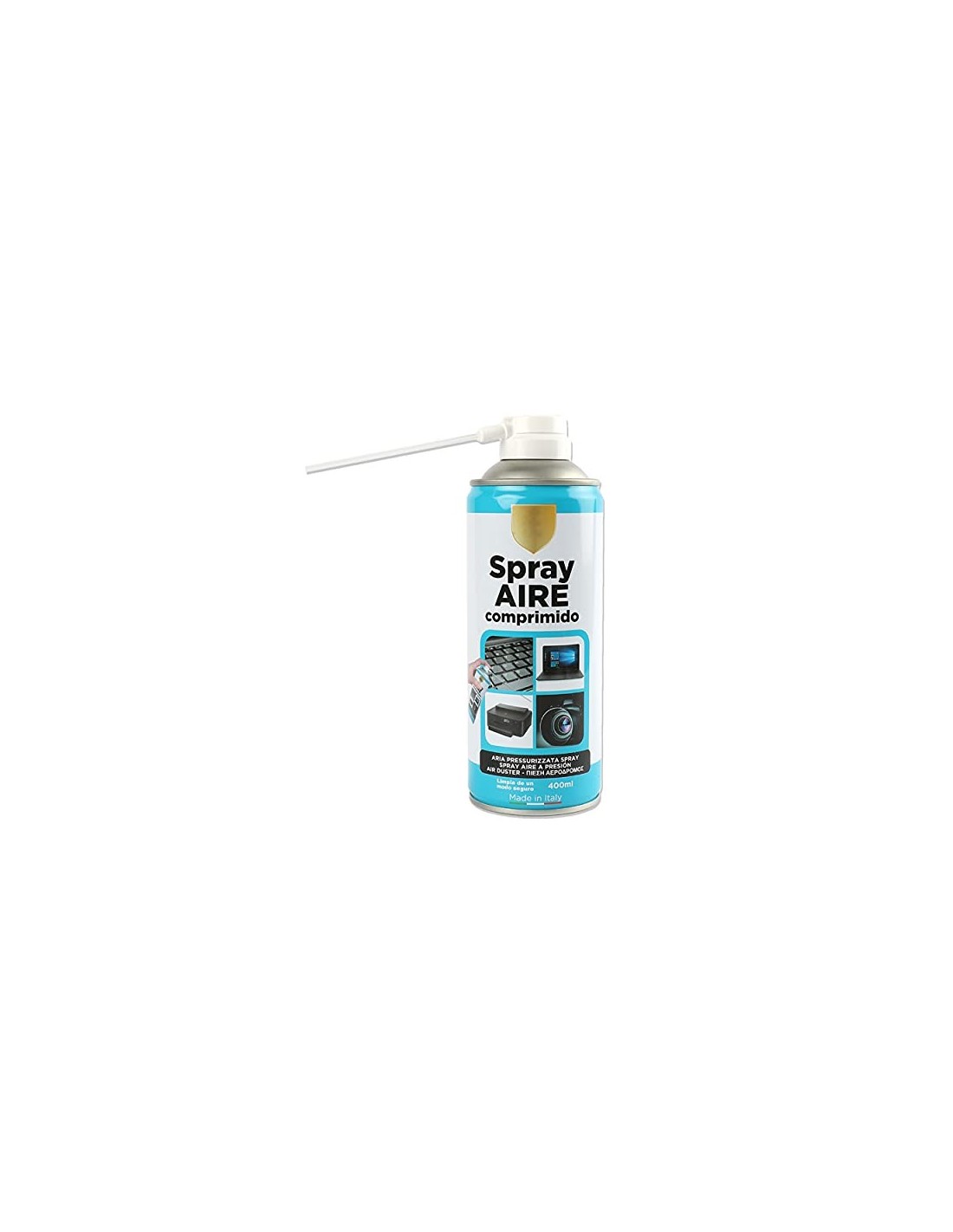 Spray Aire Comprimido 400ml para la Limpieza Ideal para Teclados