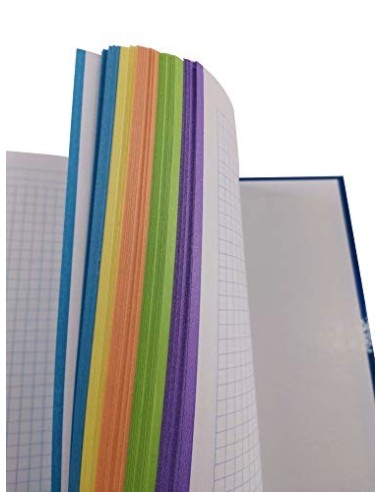 Campus 001172 Pack de 4 Cuadernos Microperforado A4 Espiral Tapa Extradura Cuadrocula 5x5 70Gr 160 Hojas
