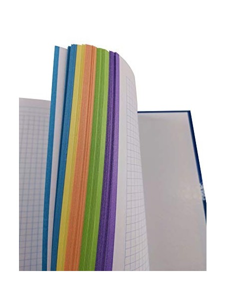 Campus 001172 Pack de 4 Cuadernos Microperforado A4 Espiral Tapa Extradura Cuadrocula 5x5 70Gr 160 Hojas