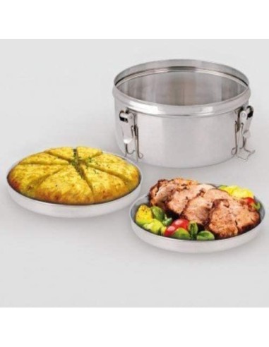 Fiambrera Inox C/Plato 18 Cm