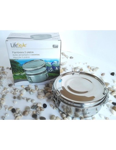 Fiambrera Inox C/Plato 18 Cm