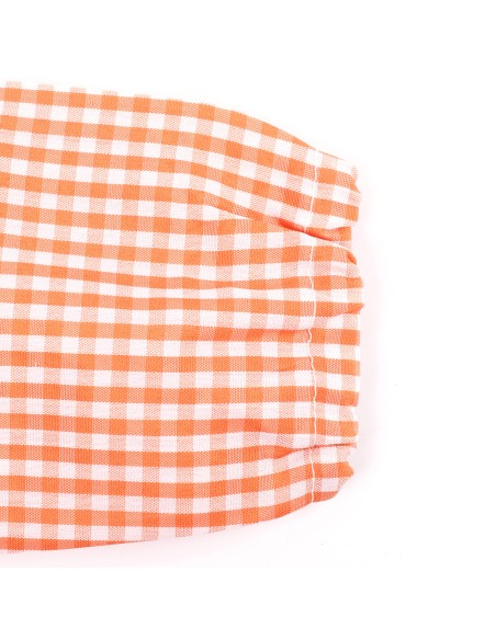 Bata Profesora Babi Profesora Bata Escolar Adulto de Cuadros Unisex Manga Larga