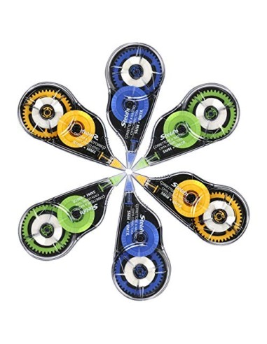 6 Cintas Correctora Blanca Cinta de Escritura 5mm x 8 m