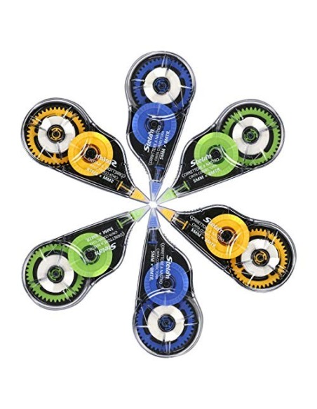 6 Cintas Correctora Blanca Cinta de Escritura 5mm x 8 m