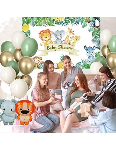 Baby Shower Decoracion Niño Niña, Gender Reveal Niño o Niña, Verde Globos Decoracion MOMMY BE BE Sash Baby Shower Backgroung 