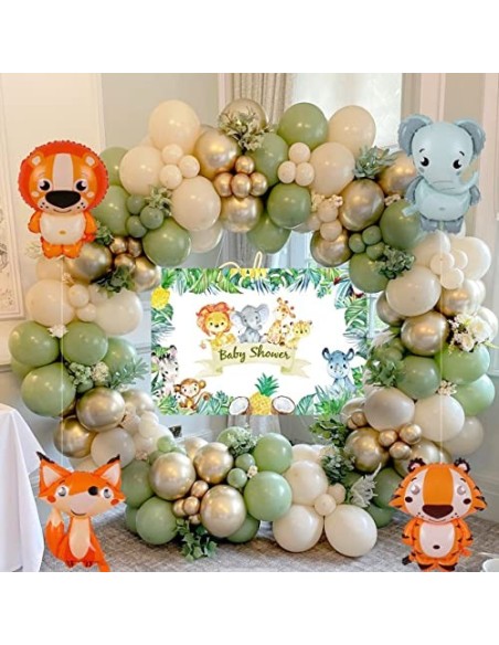 Baby Shower Decoracion Niño Niña, Gender Reveal Niño o Niña, Verde Globos Decoracion MOMMY BE BE Sash Baby Shower Backgroung 