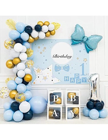 PILIN 4Pcs Bloques blancos Cuadrado Kit de cajas de Baby Shower Decoraciones de fiesta para niño y niña Bloques decorativos d