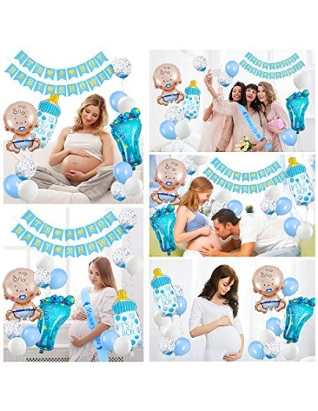 Baby Shower Decoración, Comius Sharp 56 Piezas Baby Shower Globos Baby Shower Accessorios para Niño Cumpleaños Baby Shower De