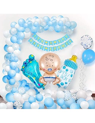Baby Shower Decoración, Comius Sharp 56 Piezas Baby Shower Globos Baby Shower Accessorios para Niño Cumpleaños Baby Shower De